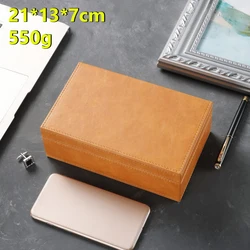 Signal Blocking Faraday Box - Premium RFID and RF Radiation - Proof Leather Protector (Brown)