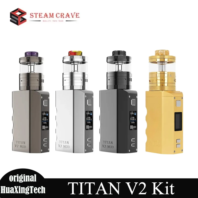 Original Steam Crave TITAN V2 Combo Vape Kit 300W Adjustable Voltage Support 4 18650 Battery 10th Anniver Electronic Cigarette vape kit