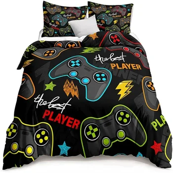 Gamer Bedding Sets for Boys Gaming Duvet Cover Set Video Games Comforter Cover Playstation Designs Bed Set with Pillowcase 1