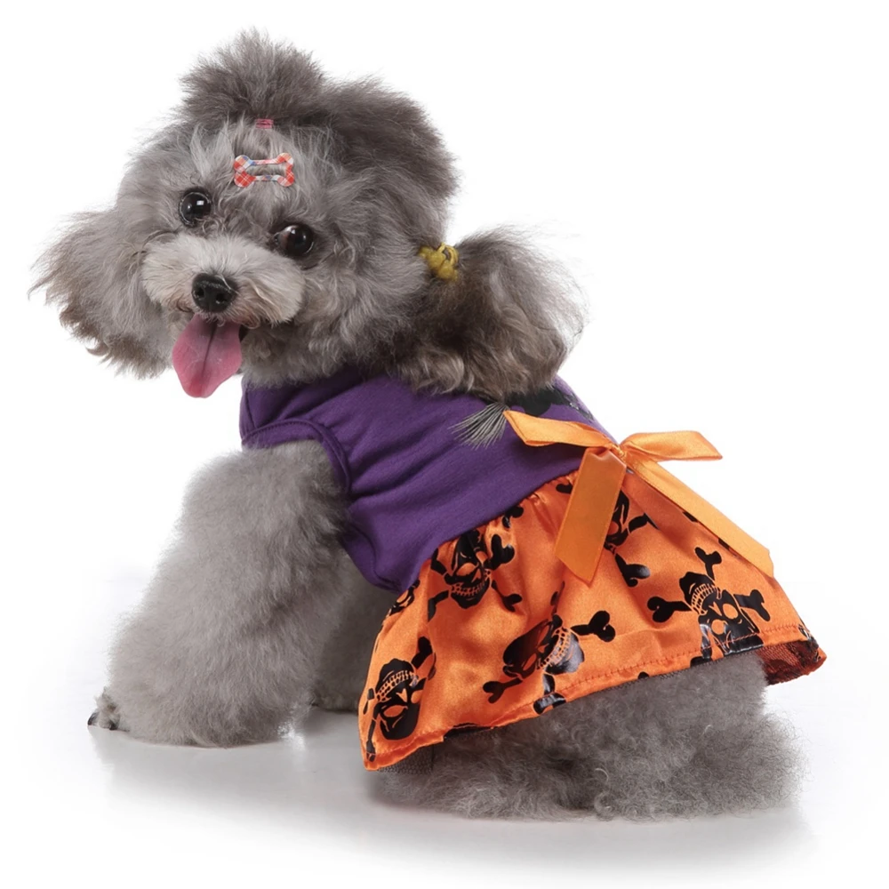Halloween Pet Dog Gonna Cosplay Dog Puppy Costume Spider Web Ghost Print Pet Costume Halloween Xmas Clothes For Small Medium Dog