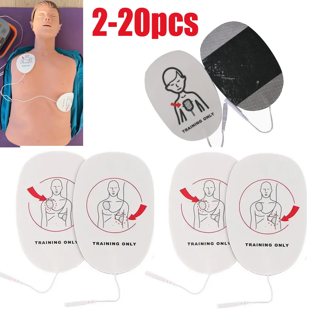 2-20pcs AED Training Device Patches First Aid Training Replacement AED Defibrillation Electrode Conducting Patch