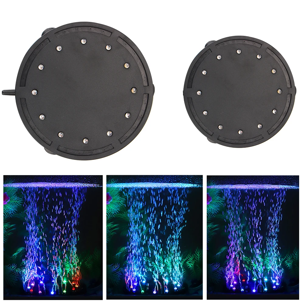 Colorful Lighting Fish Tank Landscaping Decoration Oxygen Bubble Light EU Plug Aquarium Lamp LED Diving Light 10.5cm/12.5cm