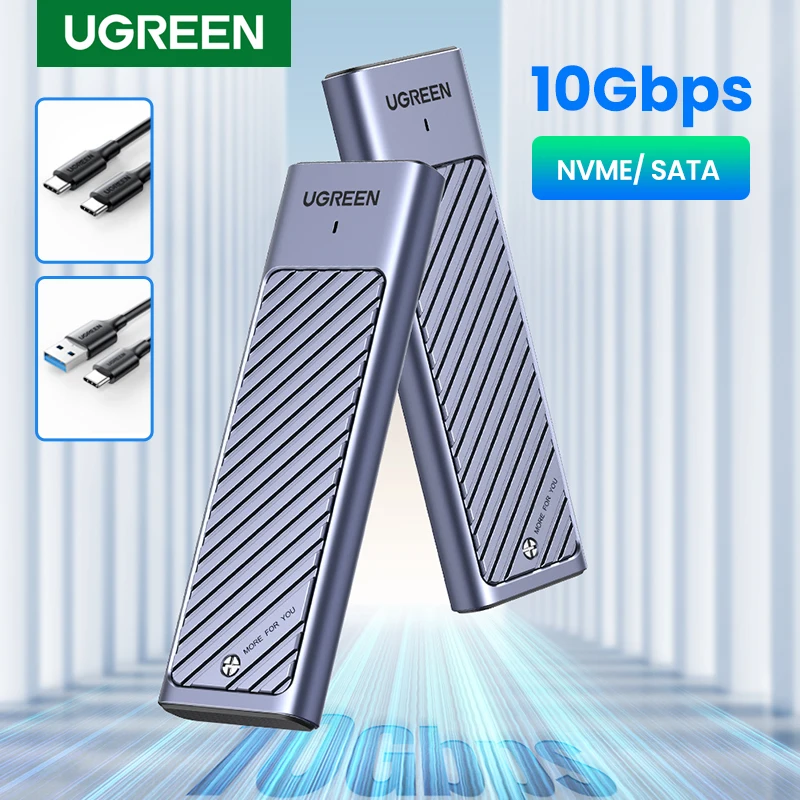 UGREEN M2 SSD Case M.2 NVMe SATA SSD Enclosure Adapter 10Gbps USB