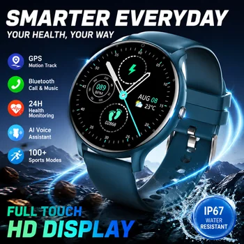 Nuovo Smartwatch 2026 per Uomo e Donna, 100+ Modalità Sportive, Monitoraggio Frequenza Cardiaca, Assistente Vocale AI, Chiamate Bluetooth