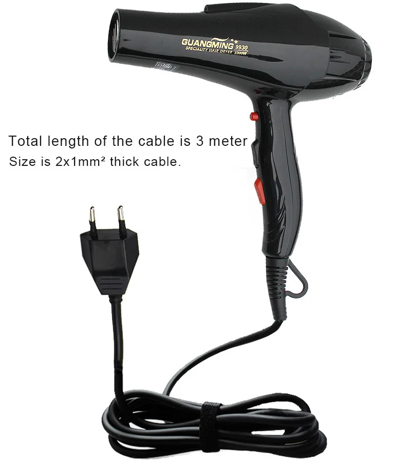 Secador de Cabelo Quente e Frio Secador de ar para Uso do Salão de Beleza Real Profissional Poderoso Rápido Aquecimento Ajuste Ionic 2300w 99 Home & Garden