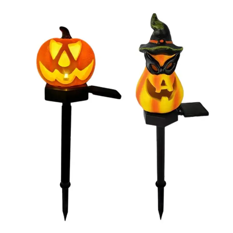 

Pumpkins Stake Lights Outdoor Solar Graden Waterproof Yard Stake Festive Solar Powered Pumpkin Decor Sturdy Solar Path Lights