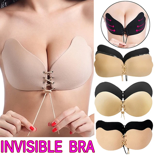 Seamless Self Adhesive Fly Bra Strapless Push Up Bra Wireless Stick on Sexy  Lingerie Invisible Silicone Women Bra for Women Girl - AliExpress