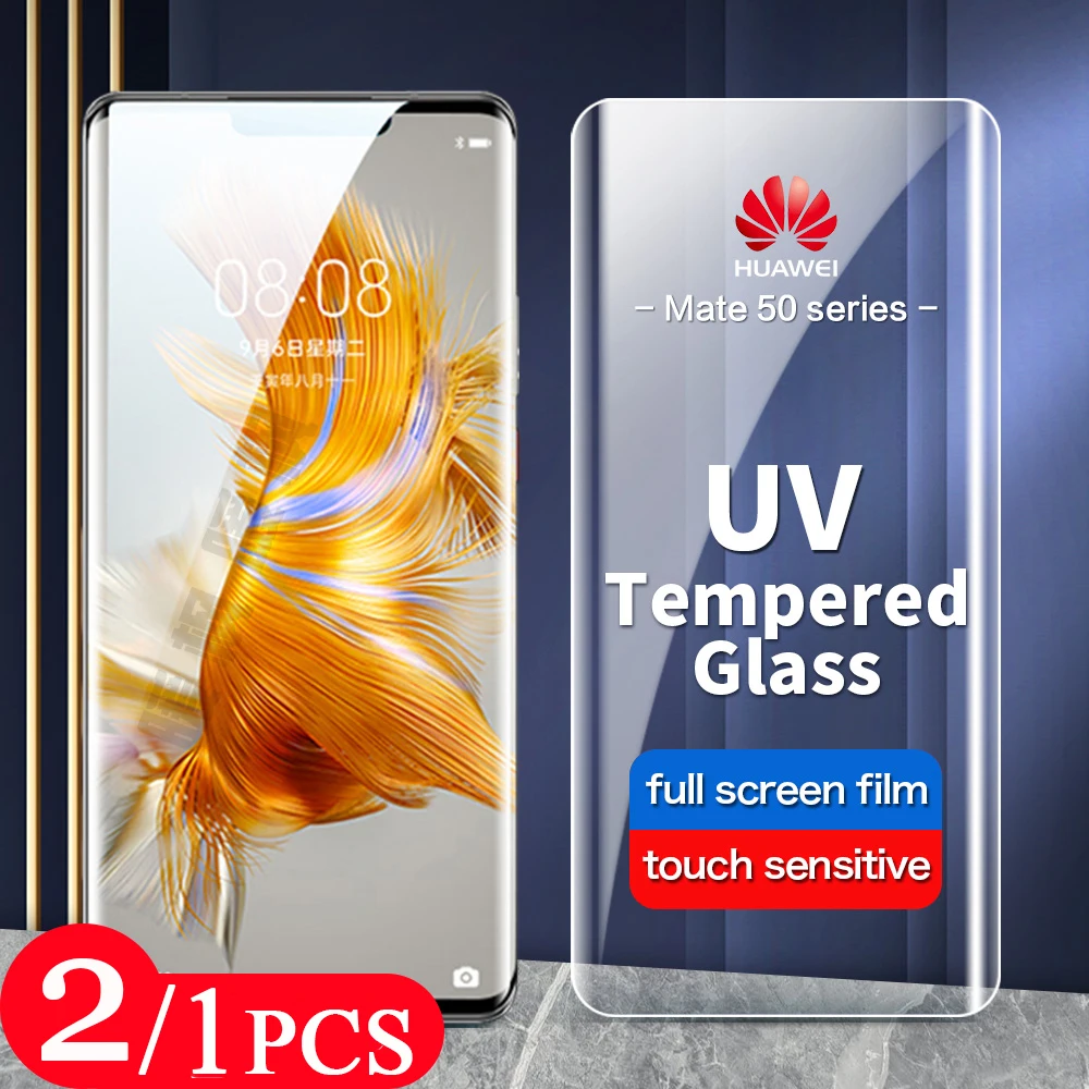 

2/1 шт. чехол из УФ-стекла для Huawei mate 20 30 30E 40 40E 50 RS pro plus защитная пленка из закаленного стекла защита для экрана телефона