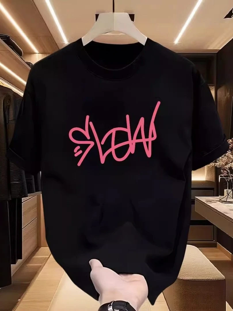 2026 아메리칸 스타일 레터 프린트 반팔 티셔츠 - 남녀공용 여름 캐주얼 다용도 트렌디 라운드넥 탑