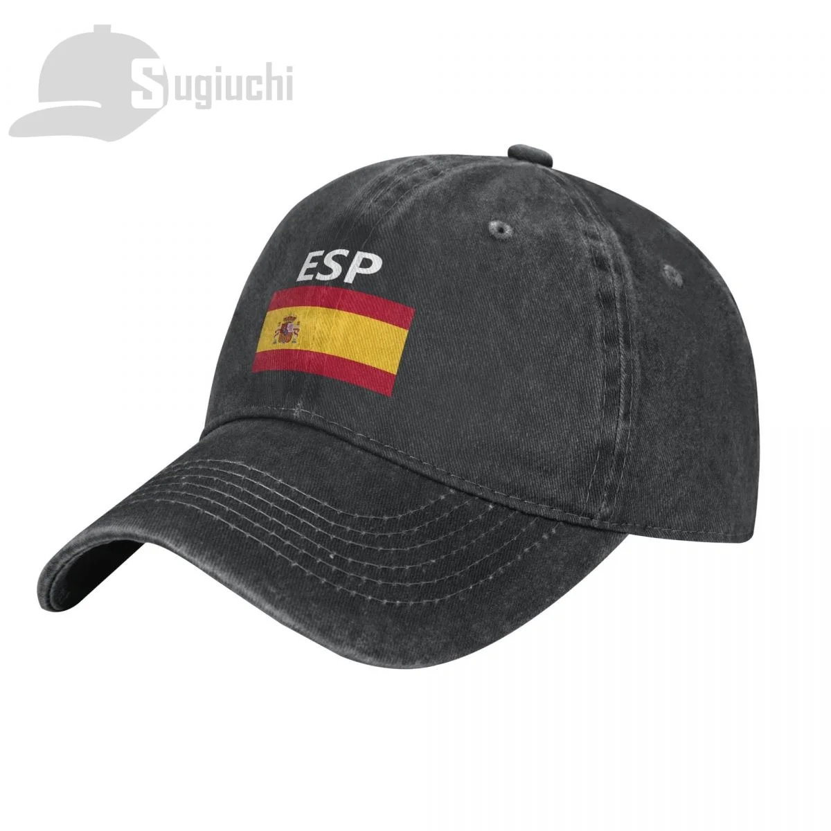 

Spain Flag With Letter Washed Cotton Cap Gorras Snapback Caps Baseball Dad Outdoors Travel Sun Hats Casquette