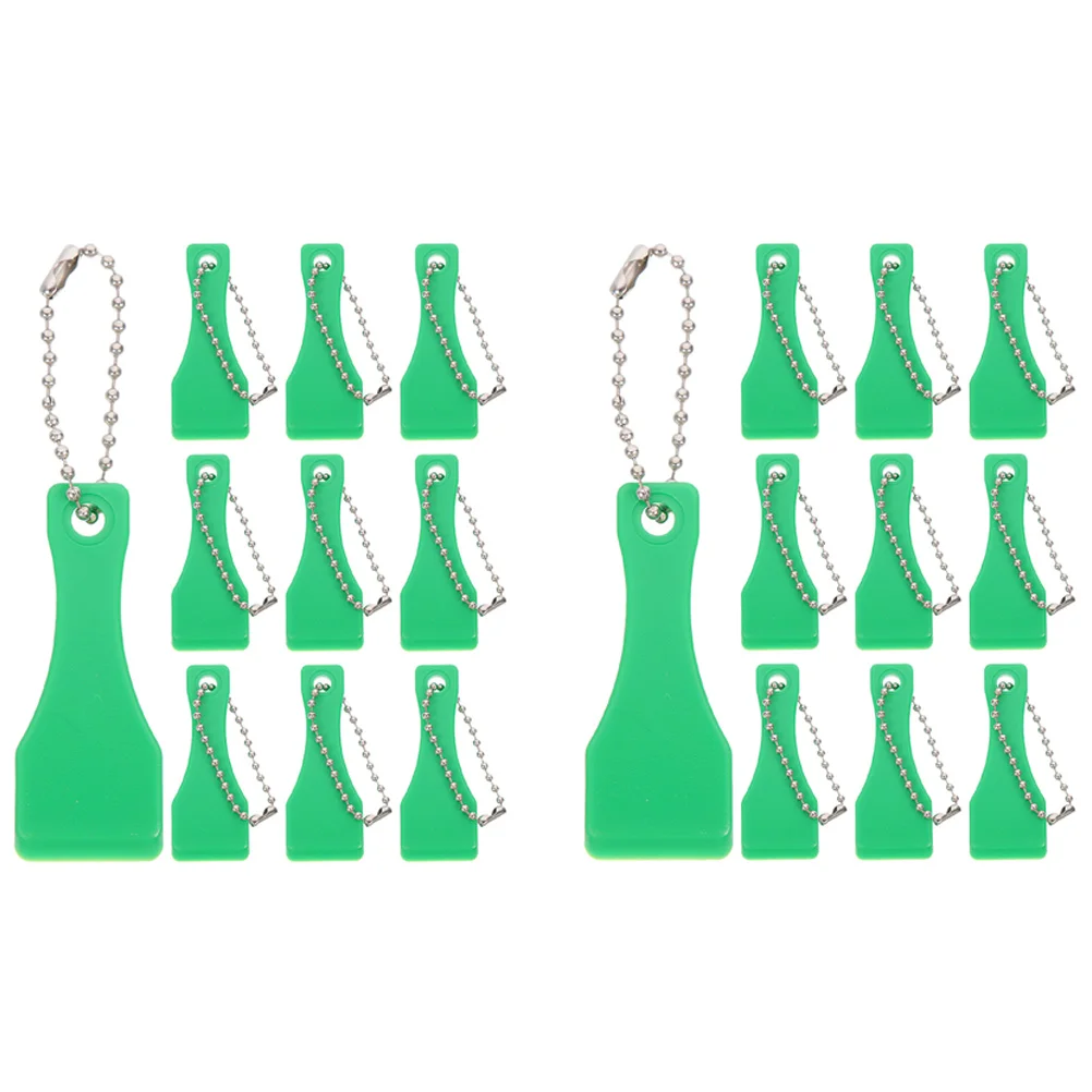 

20Pcs Portable Lottery Ticket Scratcher Multi-function Scraping Tool Plastic Lottery Scraper Hanging Keychain