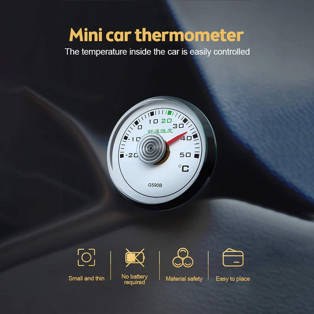 50mm High Accuracy Mini Temperature Gauge Car / Refrigerator