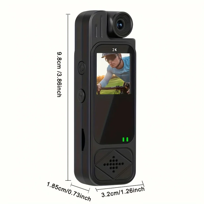 2KPortable HD Video Recording Camera2KHandheld Stabilizer Pocket Action Camera180360-degree Rotating Full-body Camera