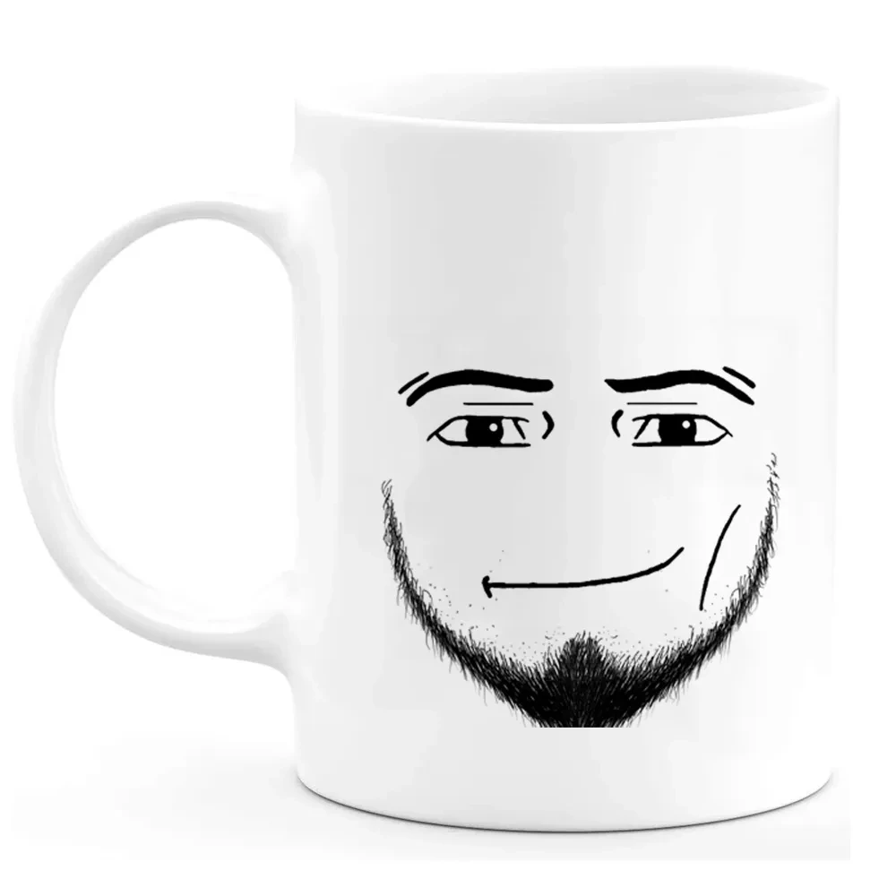 Personalized Man Face Mugs, Funny Gamer Ceramic Mugs, Birthday