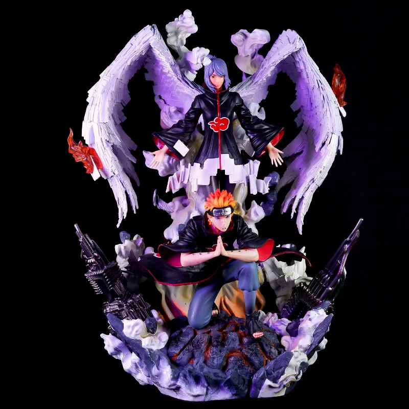 

Anime Naruto Figure GK Pain Konan Figure Fetters Peace Akatsuki Scene Statue PVC Action Figure Collection Model Toys Doll Gift