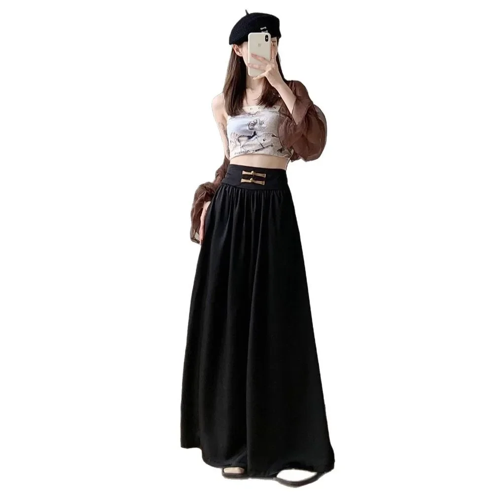 High Waist Drapey Wide Leg Casual Pants Women's Spring Summer New Chinese Design Long Trousers Southeast Asian National Style Bu - Image 5