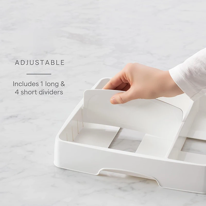 Adjustable Food Container Lid Organizer for Kitchen Cabinet Storage