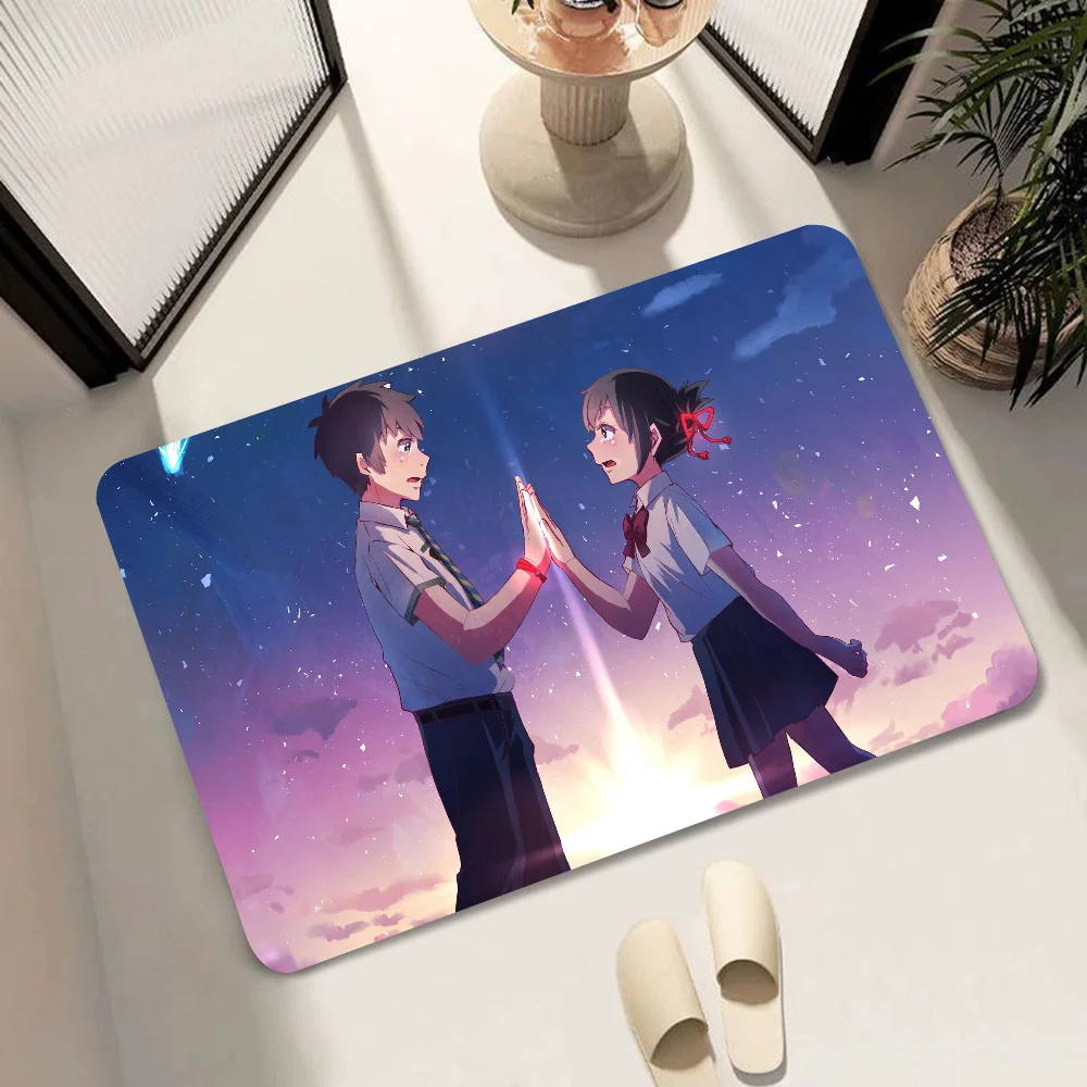 1pc Anime Your Name Bathroom Absorbent Mats Anti-Slip Mats Home Decor Supplies Carpets Home Kitchen Floor Mats 5