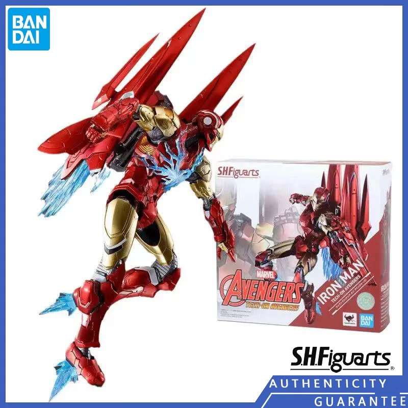 

[In stock] Bandai S.H.Figuarts The Avengers Iron Man Tech-On Genuine Anime Action Figures Toys for Boys Girls Kids Gift