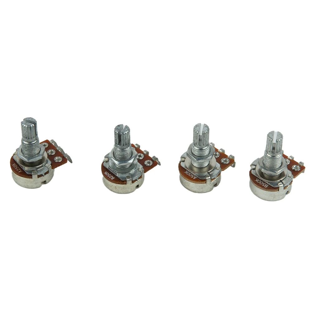 핫 세일 기타 전위차계 18mm 포트 샤프트 길이 A250 B250 A500 B500K 볼륨 또는 톤 교체 실용 부품
