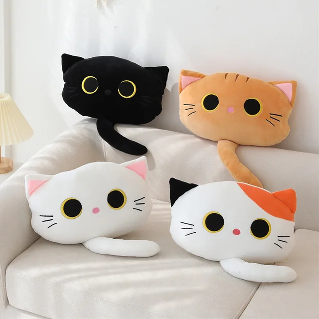 Adorable Cat Car Neck Pillow Cartoon Cat Head Car Headrest - Temu