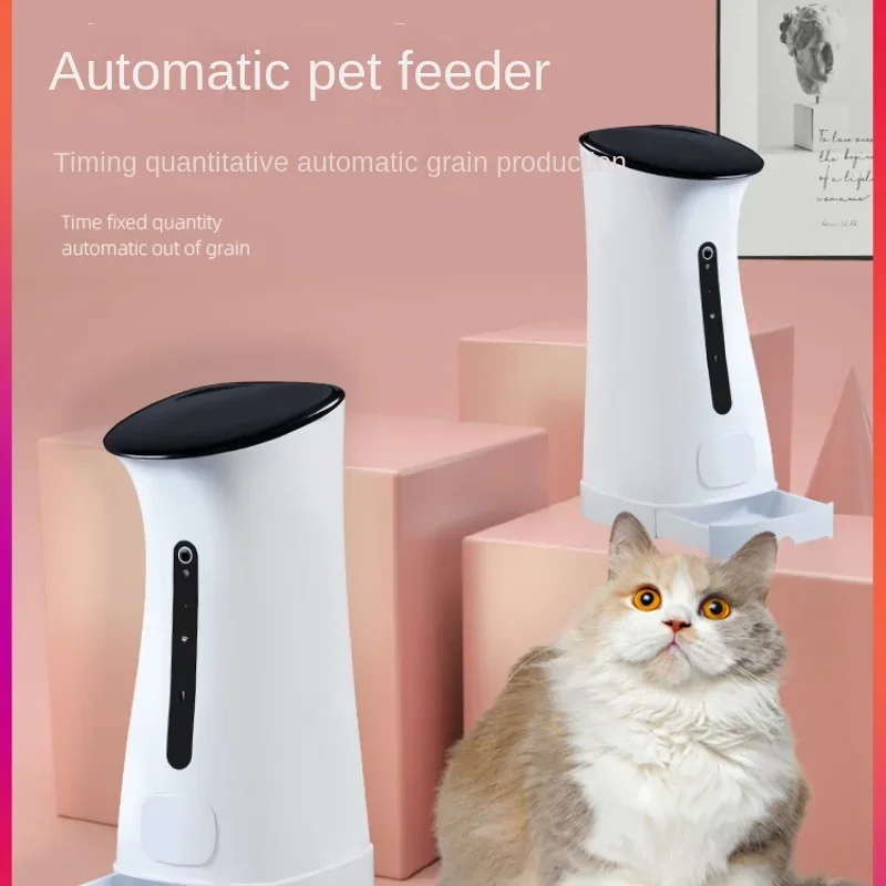 

Pet Cat Automatic Pet Feeder Timing Quantitative 6L Dog Cat Food Intelligent Feeding Machine Cat Bowl Food Basin