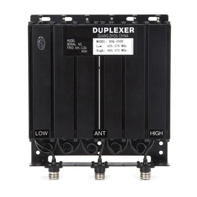 UHF400-470MHz 50W 듀플렉서 라디오 중계기용 사전 설정된 저주파 455MHz 및 고주파 465MHz