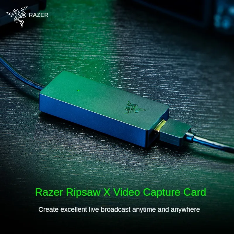

Razer Ripsaw X HD 4K e-sports game video capture card HDMI2.0 input USB3.0 output online class teaching live streaming
