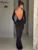 Hugcitar Spring Elegant Long Sleeve Backless Solid Cuched Sexy Bodycon Maxi Prom Dress Women Outfit Evening Party Festival Y2K 1