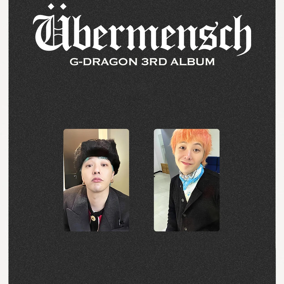 1/2Pcs/Set KPOP G-Dragon Übermensch Album New Cards Two Sides