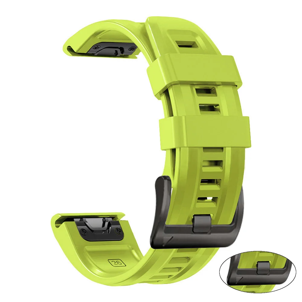 Enhanced Silicone Sport Strap - QuickFit 26/22mm, Universal Fit