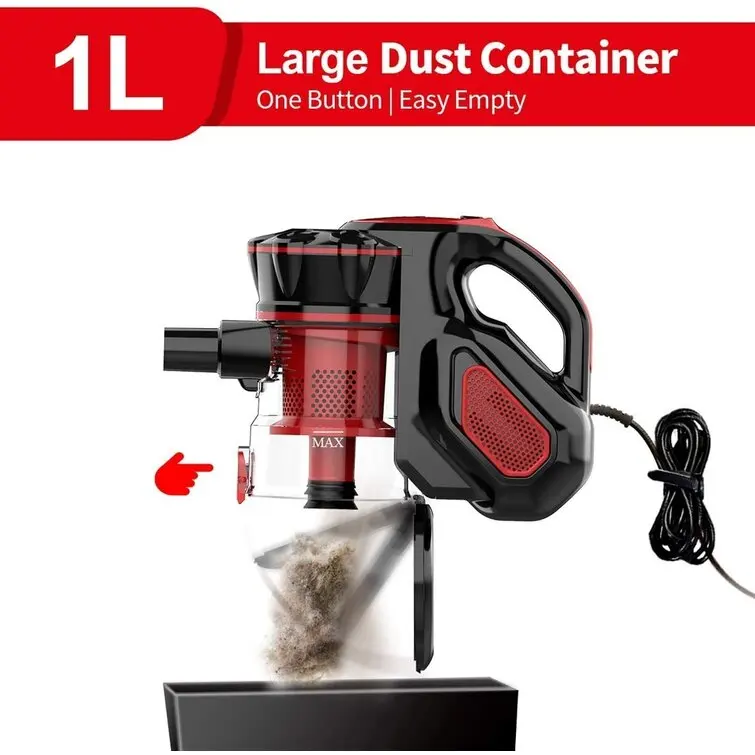 INSE I5 Corded vacuum cleaners 18Kpa Powerful Suction 600W Motor 4 in 1 stick Handheld vaccum cleaner for Home Pet Hair Carpet 5