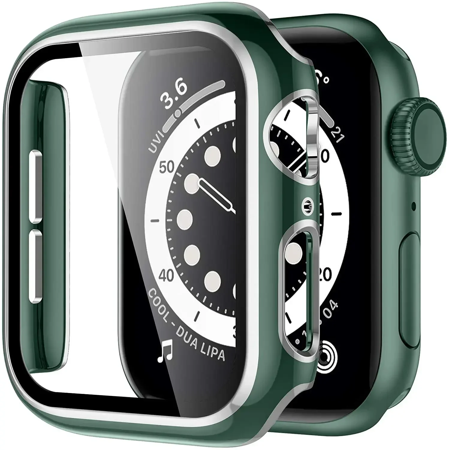 Enhanced Bumper Tempered Glass Cover for Apple Watch Screen Protector