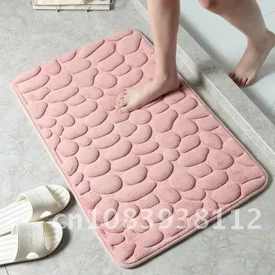 

Mat Non-slip Pebble Carpets Absorbent Lavatory Bedroom Floor Toilet Memory Foam Washable Rug Bathroom Decor Home Bathroom.