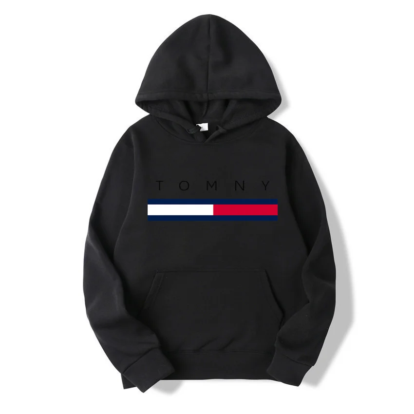 Sudadera con capucha para hombre y mujer, suéter informal de gran tamaño, Color sólido, negro, primavera y otoño, + 1100