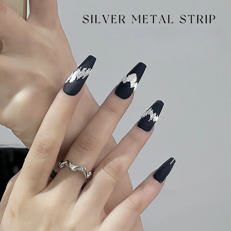 1Box Silber Nagel Pailletten Mini Ultra-Dünne Reflektierende Metall Streifen Nagel Dekoration Zubehör Für Urlaub Party Nagel salon – Detail 6
