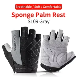 Cycling Shockproof Breathable Half - Finger Gloves - Unisex Mountain Bike Sports Gear - XXL (S109GR)