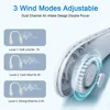 New Mini Neck Fan Portable Bladeless Hanging Neck 1200mAh Rechargeable Air Cooler 3 Speed Mini Summer Sports Fans 4
