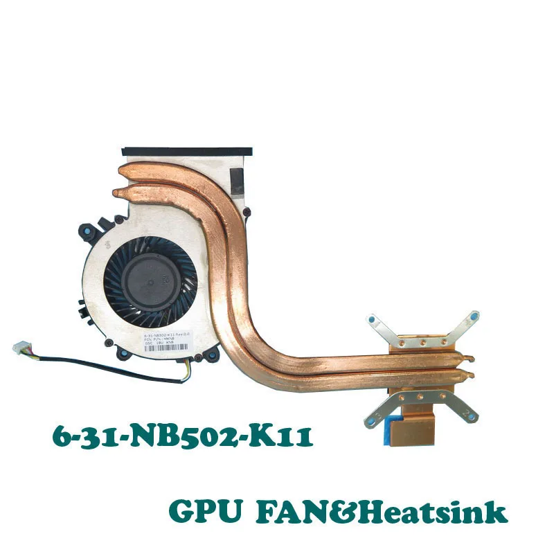 Laptop DFS150705350T FKNC CPU GPU FAN&Heatsink For CLEVO NB50TH NB50TZ NB55TK1 NB60TH 6-31-NB502-K23 DFS150705350T-FKNC 4PIN