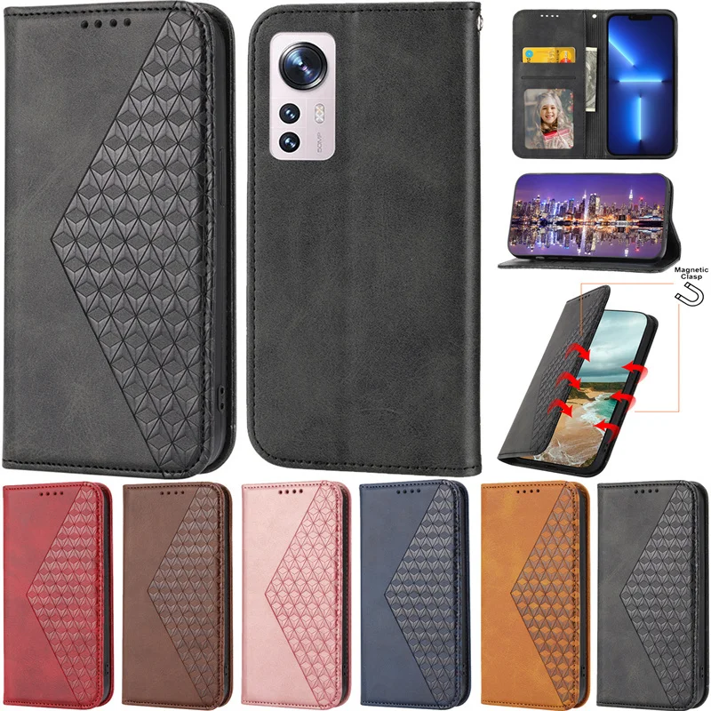 

Mi 12T Pro Phone Case Flip Book Stand Leather Capa on For Xiaomi Mi 12T 12 T Pro Cover mi 12t pro Magnetic Suction Wallet Cases