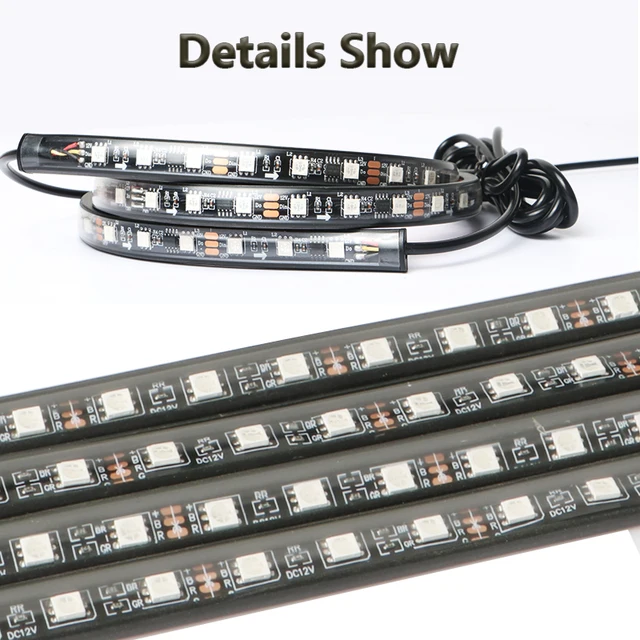 Car Charssis Flexible LED Strip Light LED Underbody Remote /APP Control RGB Neon Lights Ambient Atmosphere Auto Decorative Lamp 2