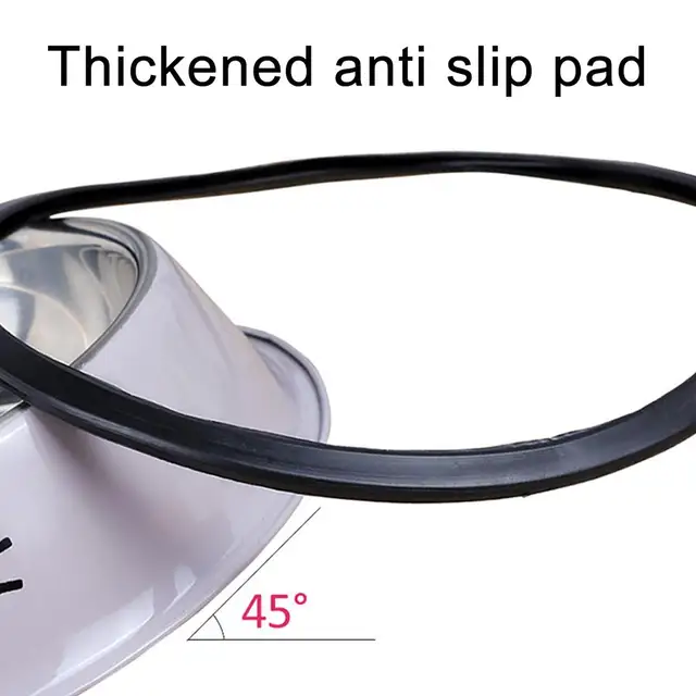 Anti-dumping Cat Bowl Steel Pet Bowl Non-slip Base Neck Spine Protection Easy-to-clean Dog Bowl Pet Feeding Tool 4