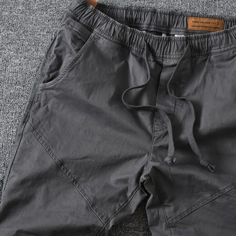 Description Picture 4 of itemSimple  Joggers Pants Sporty Slim Cropped Pants Skinny Male Men Overalls for Working