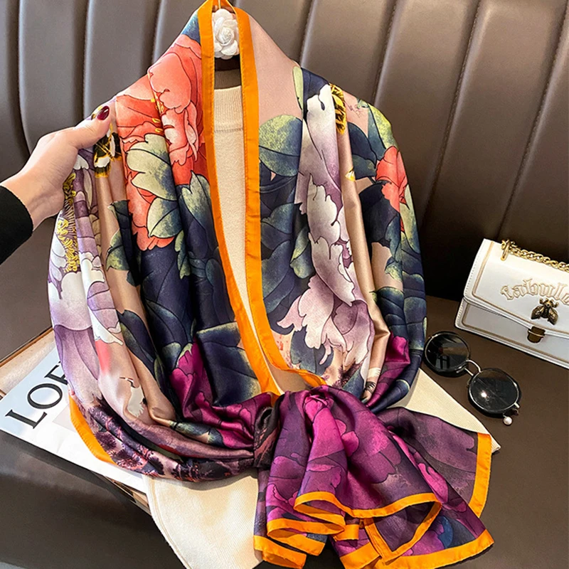 Grand Foulard Chale Vintage Gérard Darel - Au Printemps Paris, Multicouleur, Bon état