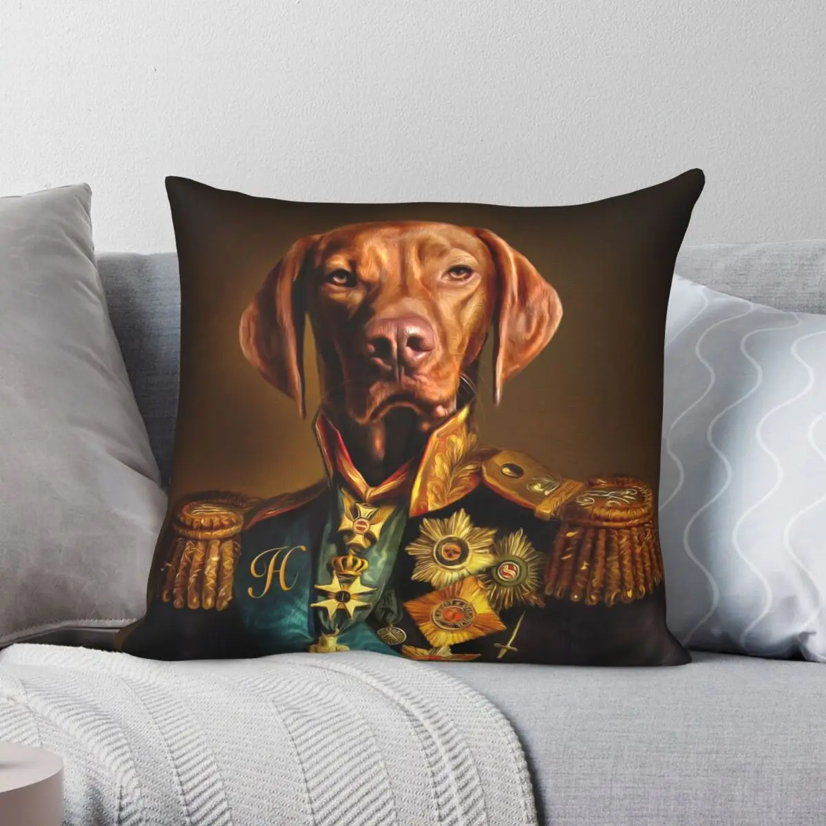 Federa Bertie Fodera Per Cuscino Per La Casa Con Motivo In Velluto Di Lino E Poliestere