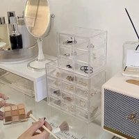 Acrylic Storage Box 6/9/12 Grids Jewelry Organizer Transparent Display for Earring Necklace Cosmetics Storage Case Drawer 2