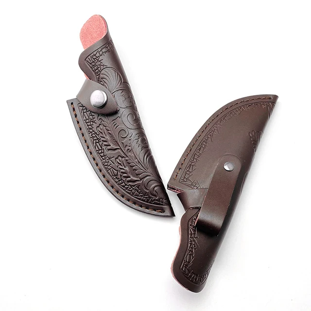 Product Review: 1pc Split Leather Material Outdoor Portable Small Straight Knife Sheath Scabbard With Buckle Case Storage Bag Holders