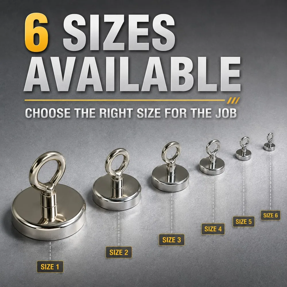 Heavy-Duty Magnetic Retrieval Hook for Water Recovery Operations