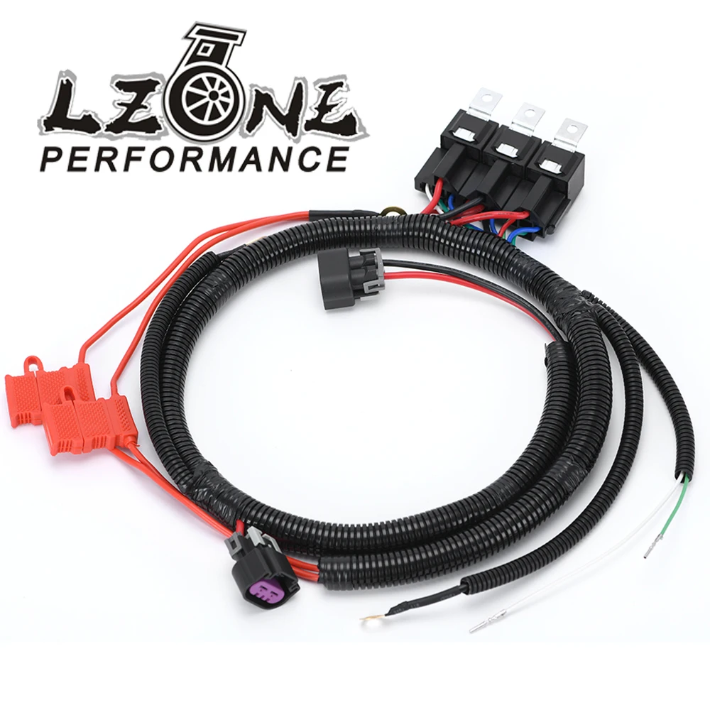 Electric Fan ECU Control Dual Fan Upgrade Wiring Connector Harness for 99-07 GM Silverado Sierra Suburban Avalanche 7L5533A226T