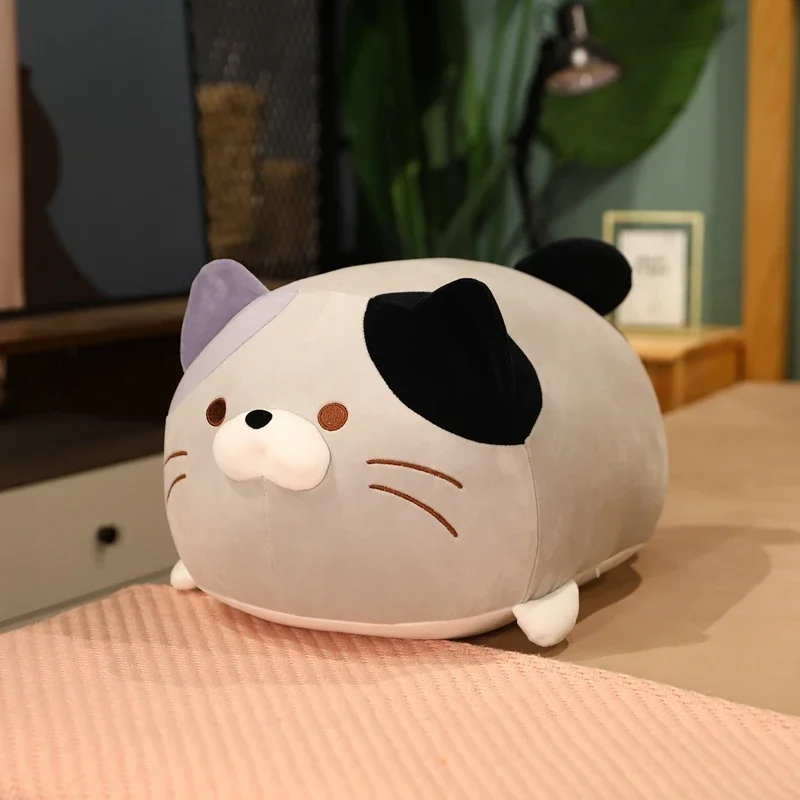 thumbnail image 1 of Peluche de gato gordo de estilo japonés de 60 cm, suave, para abrazar, para decoración de habitación, regalo para niña, lavable, 1 of 5